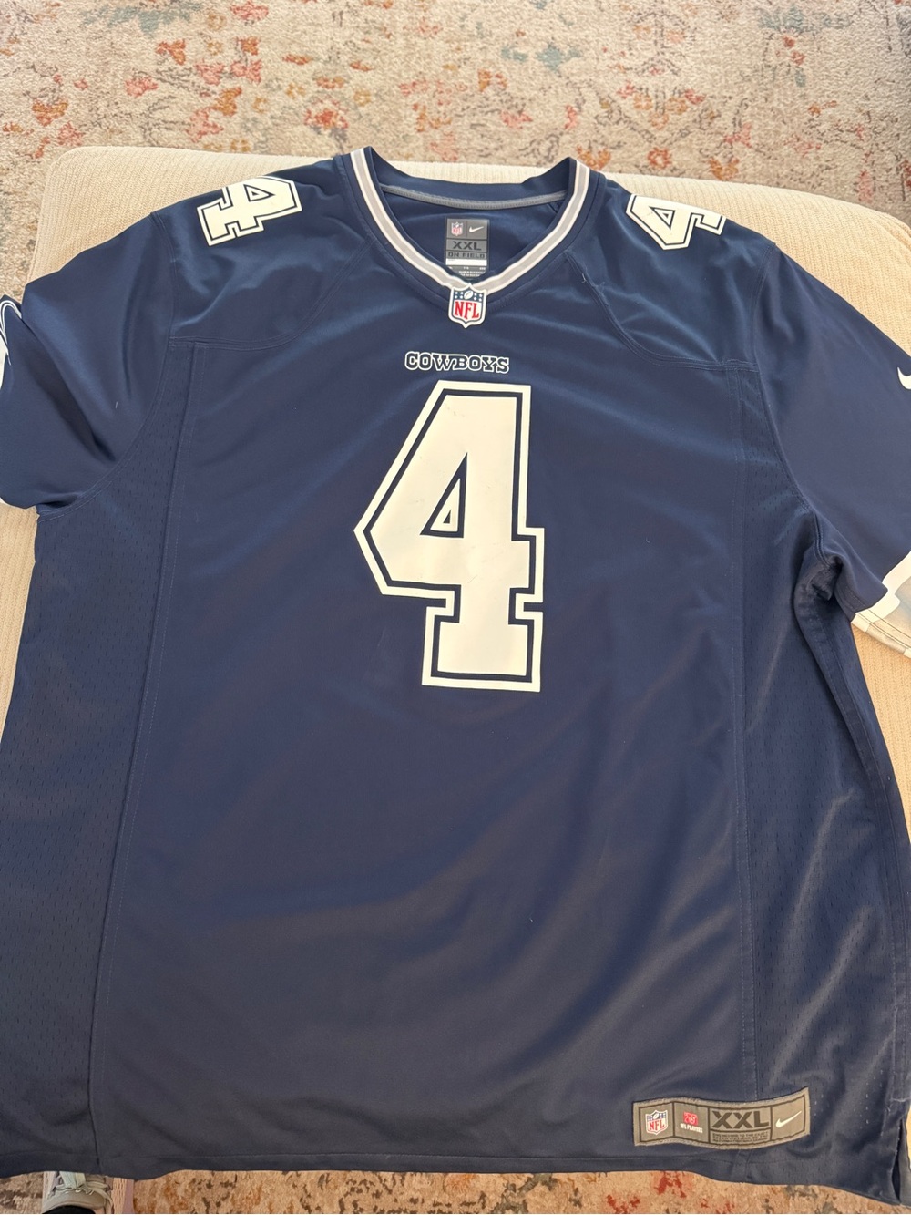 Nike NFL Dallas Cowboys Dak Prescott #4 Navy Men’s NFL Jersey